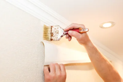 Pose de papier peint aux Guerreaux — revêtements muraux et toiles de verre